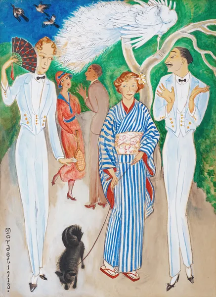 Påfåglar av Nils Dardel