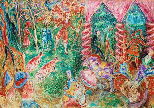 The tourist hotel in Rättvik av Nils Dardel