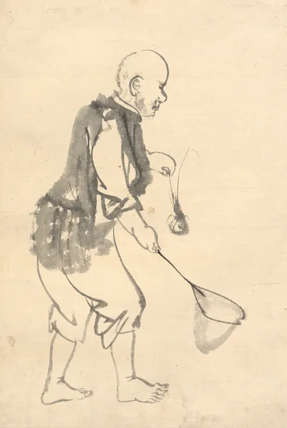 The Shrimp Fisherman av Kōno Bairei