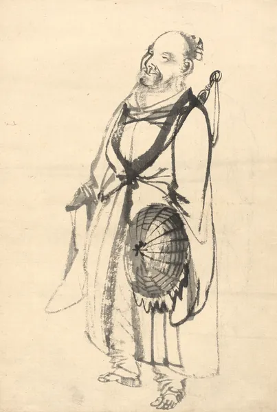 The Wandering Hermit av Kōno Bairei