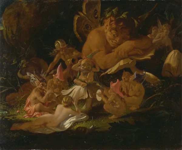 Puck and Fairies, from ‘A Midsummer Night’s Dream’ av Sir Joseph Noel Paton