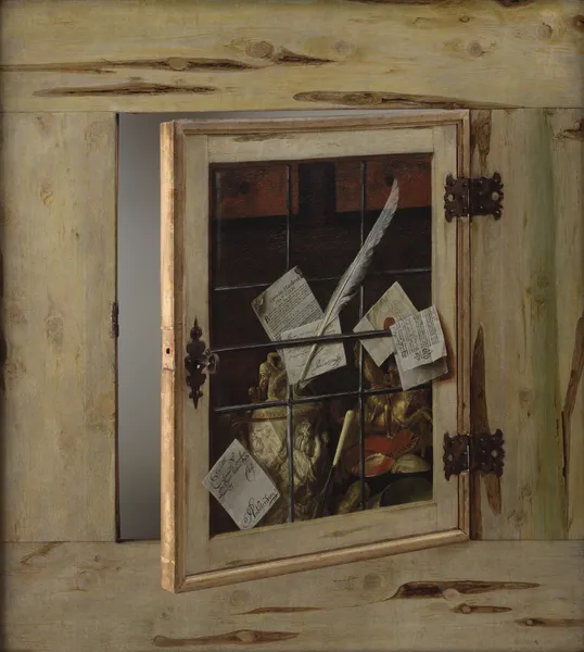 Trompe L’oeil. A Cabinet Of Curiosities With An Ivory Tankard av Cornelis Norbertus Gijsbrechts