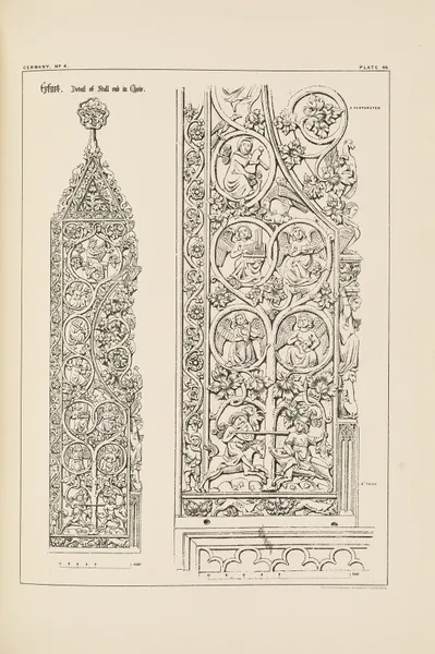 Erfurt. Cathedral. Detail of Stall End in Choir av Richard Norman Shaw