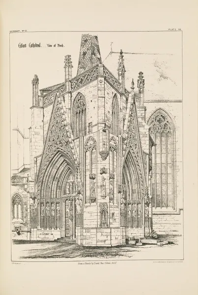 Erfurt. Cathedral. View of porch av Richard Norman Shaw