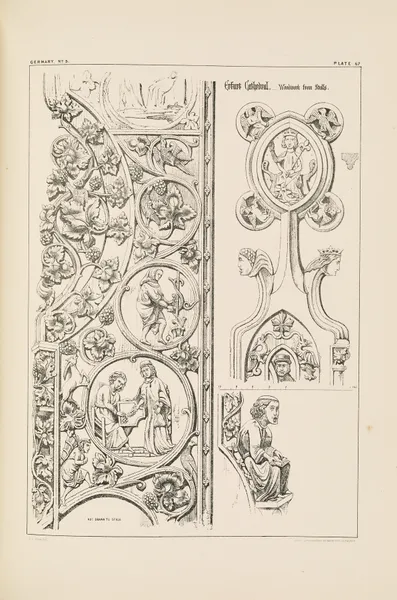 Erfurt. Cathedral. Woodwork from Stalls in Choir av Richard Norman Shaw