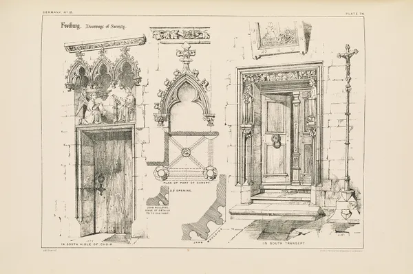 Freiburg. Cathedral. Doorways of Sacristy av Richard Norman Shaw