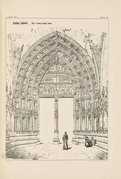 Freiburg. Cathedral. View of Great West Doorway av Richard Norman Shaw