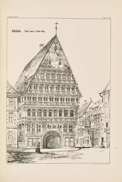 Hildesheim. Timber House in Market Place. Date, 1529 av Richard Norman Shaw