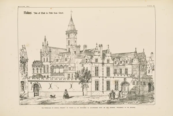Malines. Mont de Piété. View from Street av Richard Norman Shaw