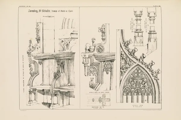 Nuremberg. St. Sebald’s. Details of Stalls in Choir av Richard Norman Shaw
