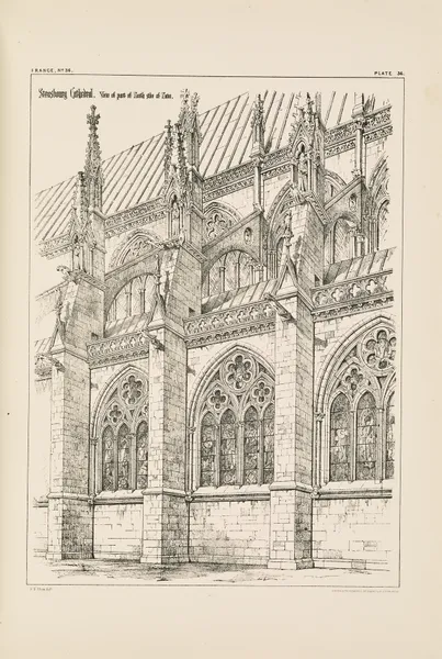 Strasbourg. Cathedral. View of part of North Side av Richard Norman Shaw