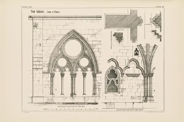Toul. Cathedral. Details of Cloisters av Richard Norman Shaw
