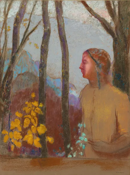 Évocation (Femme À La Montagne) av Odilon Redon
