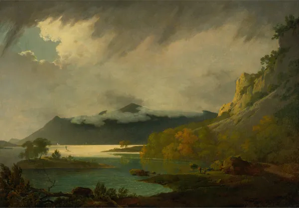 Derwent Water, with Skiddaw in the distance av Joseph Wright of Derby