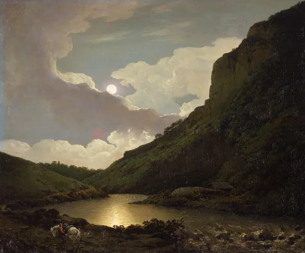 Matlock Tor by Moonlight av Joseph Wright of Derby