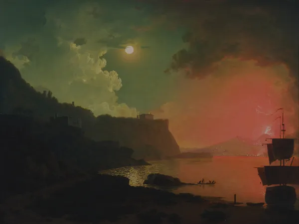 Vesuvius from Posillipo av Joseph Wright of Derby