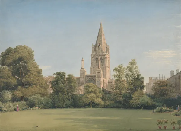View from the Dean’s Garden, Christ Church, Oxford av William Turner of Oxford