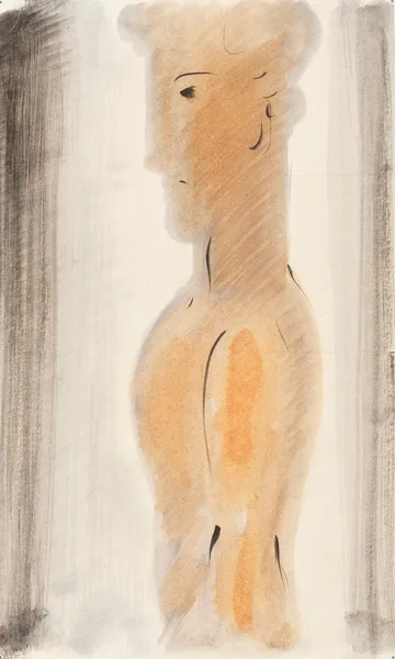 Jünglingsfigur im Profil av Oskar Schlemmer