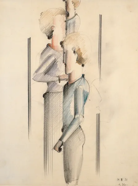 Three Figures av Oskar Schlemmer