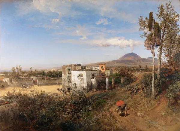 Landschaft bei Pompeji av Oswald Achenbach