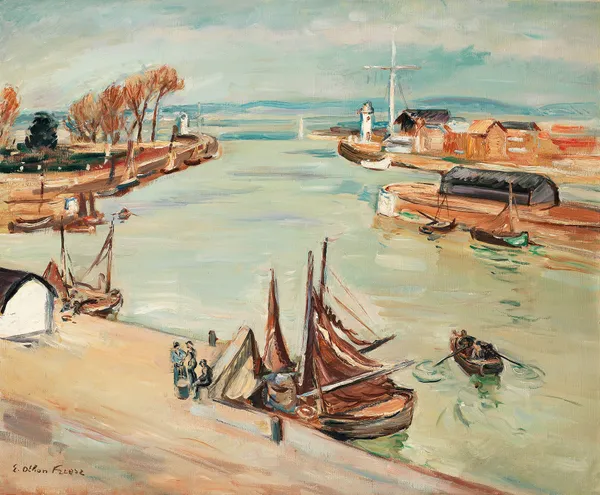 Le port de Honfleur av Emile Othon Friesz
