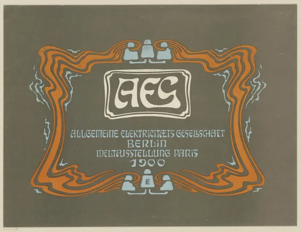 AEG Weltausstellung Paris 1900 av Otto Eckmann