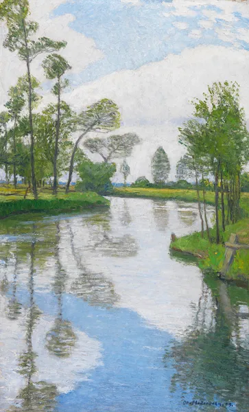 Flußufer av Otto Modersohn