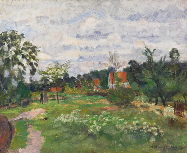 Sommerlandschaft in Quelkhorn av Otto Modersohn