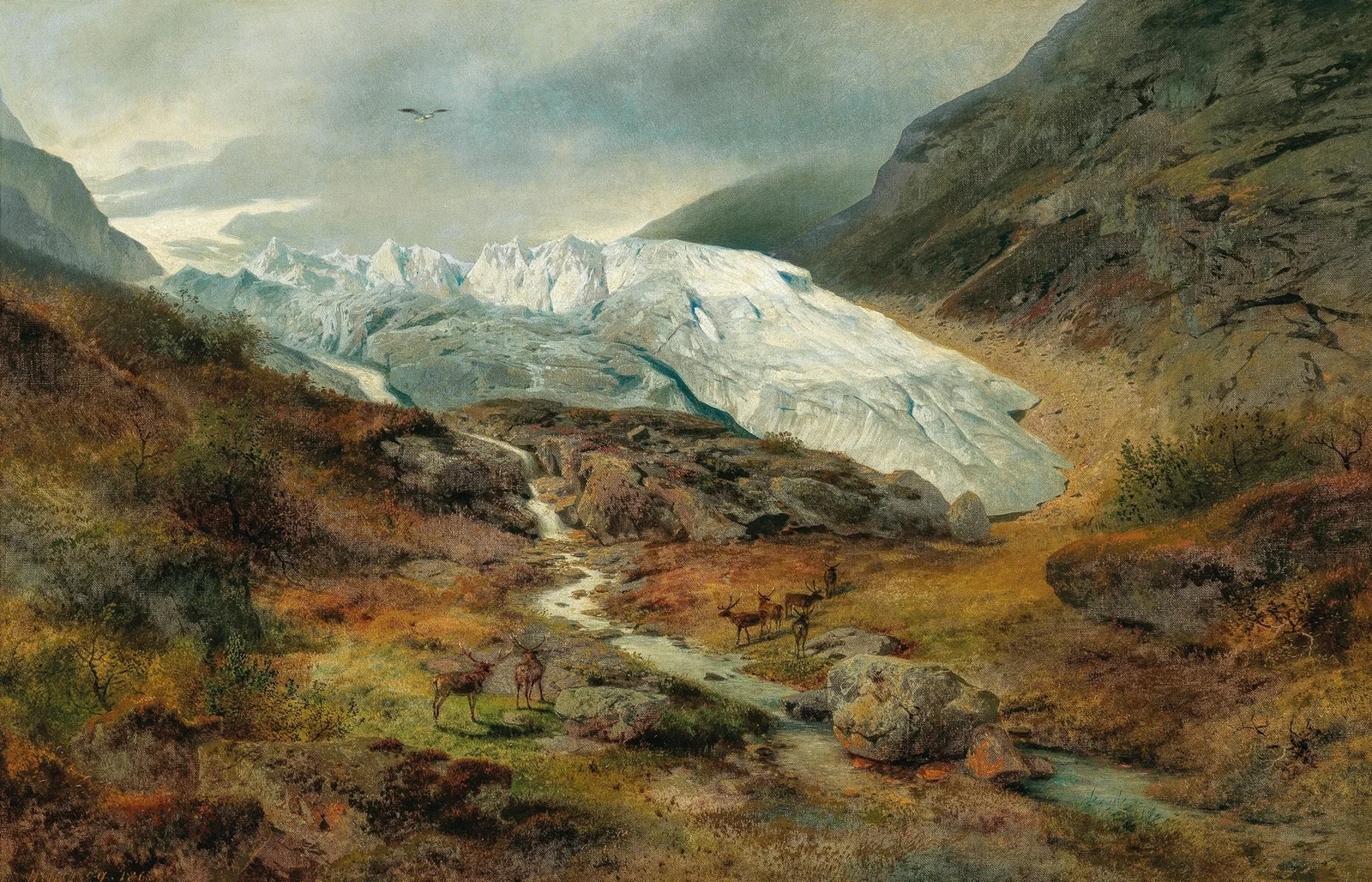 Gletscherlandschaft av Hermann Ottomar Herzog