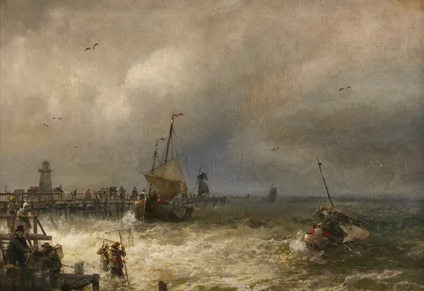 The Return from Fishing av Hermann Ottomar Herzog