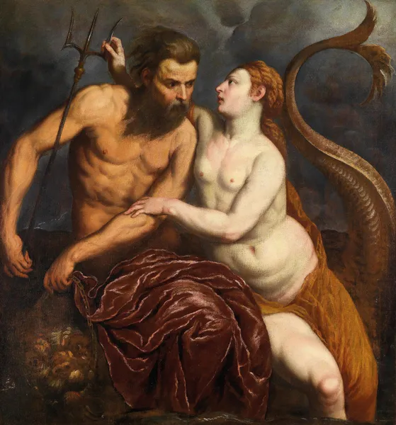 Neptune And Amphitrite av Paris Bordone