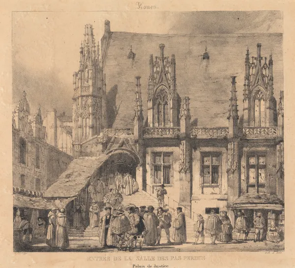 Rouen – Entre de la Salle des Pas Perdus av Richard Parkes Bonington