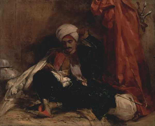 Seated Turk av Richard Parkes Bonington