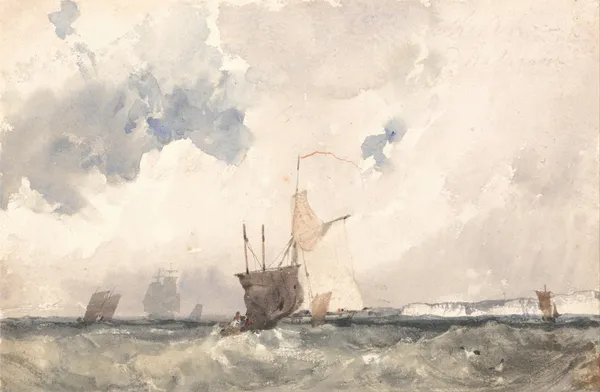 Vessels in a Choppy Sea av Richard Parkes Bonington