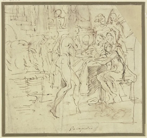 Adoration of the shepherds av Parmigianino