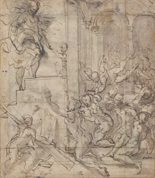 Apparition of Christ av Parmigianino