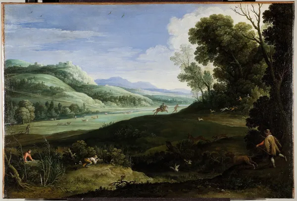 Landscape with Hunters av Paul Bril