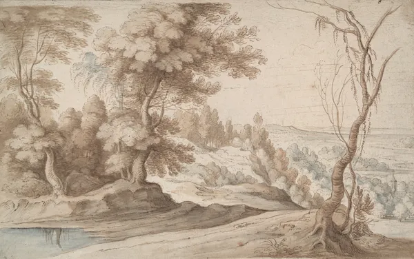 Landscape with Trees and View into a Valley av Paul Bril