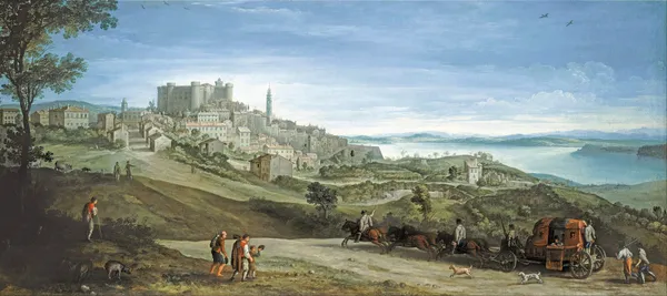 View of Bracciano av Paul Bril