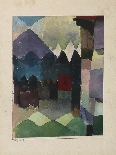 Föhn im Marc’schen Garten av Paul Klee
