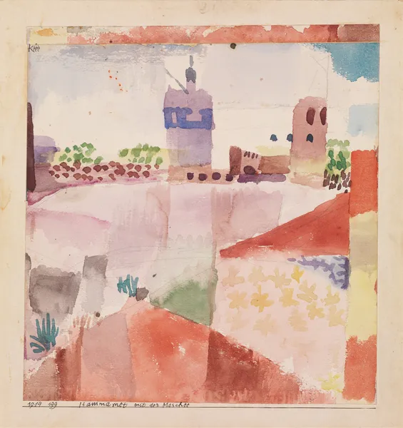Hammamet with Its Mosque av Paul Klee