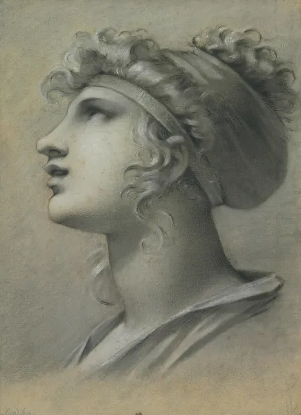 Head of a muse av Pierre-Paul Prud'hon