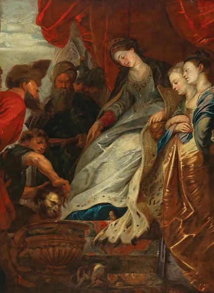 Queen Tomyris with the Head of Cyrus av Follower of Peter Paul Rubens