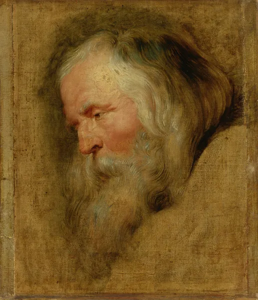 Study Head Of caspar, The Eldest magus av Follower of Peter Paul Rubens
