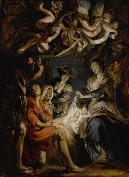 The Adoration Of The Shepherds av Follower of Peter Paul Rubens