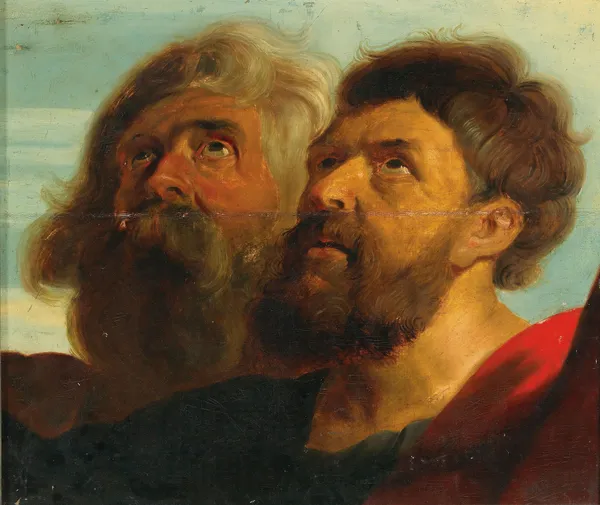 Two Male Heads av Follower of Peter Paul Rubens