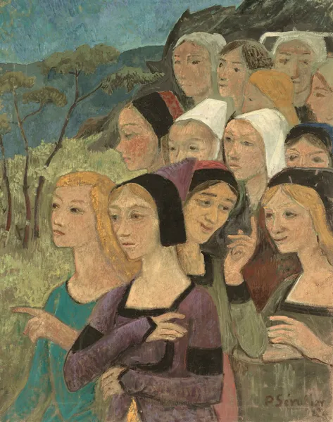 Fragment décor, têtes ou Une distribution des Pentacles av Paul Sérusier