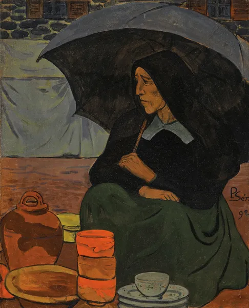 Marchande de poterie au parapluie av Paul Sérusier