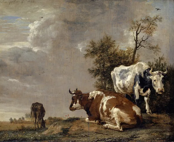 Three Cows on a Pasture av Paulus Potter