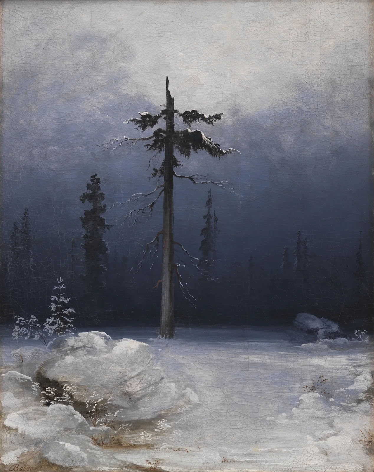 Tree in a Wintry Forest av Peder Balke